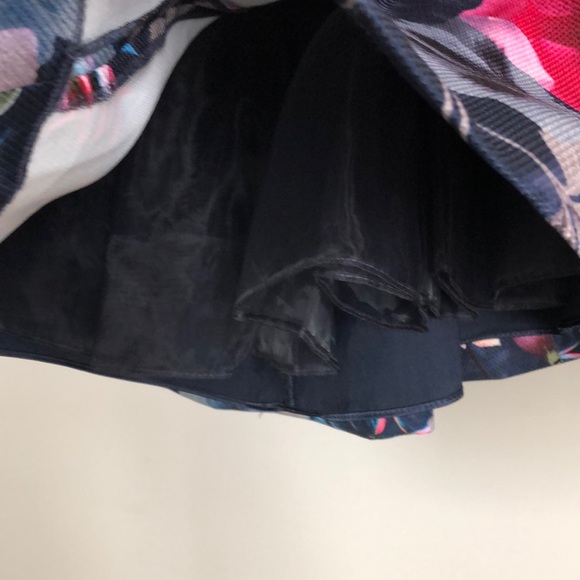 Ted Baker London neon Poppy print skirt - Picture 3 of 8